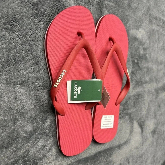 Lacoste Men's Nosara Flip Flop Red - Picture 2 of 14